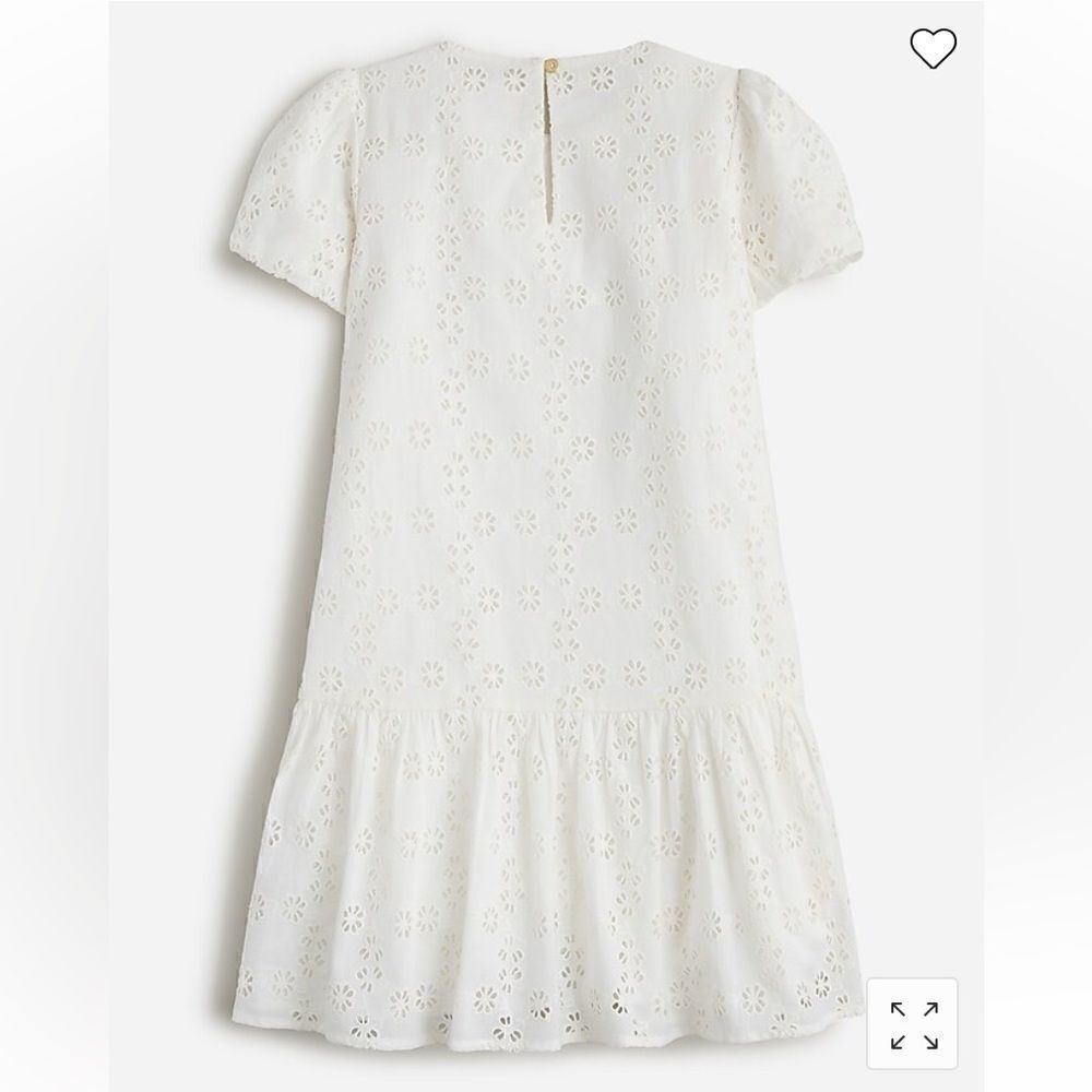 J. Crew Girls' puff-sleeve eyelet dress* - Picture 2 of 3